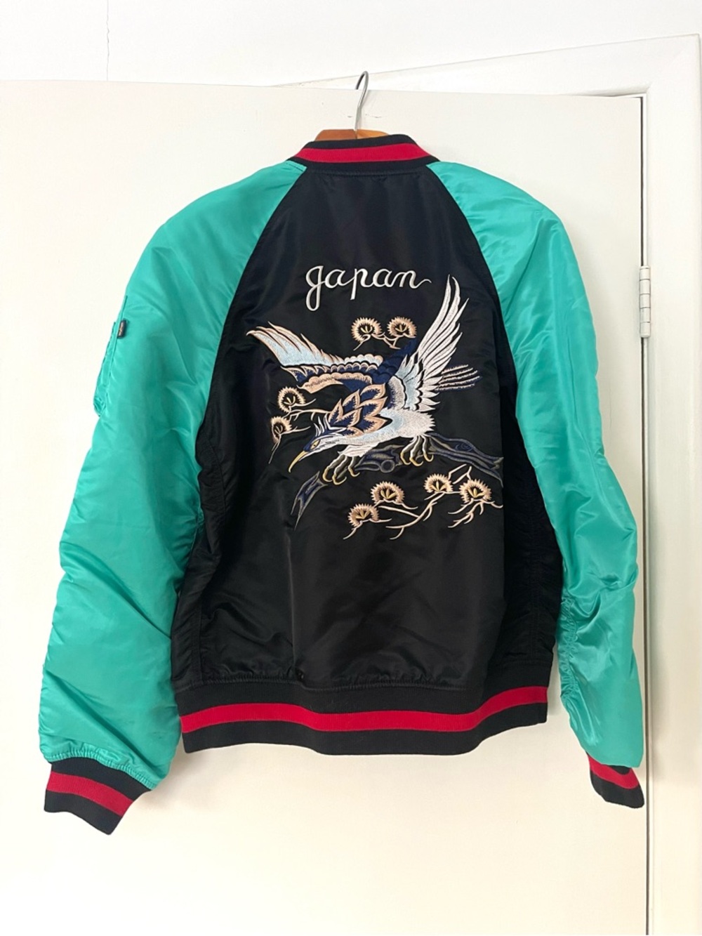 NEW Alpha Industries Limited Edition Japan Satin Embroidered Bomber Jacket